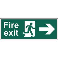 Fire exit arrow right sign