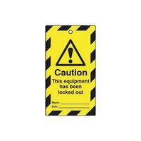 Double sided lockout tags, pack of 10