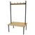 Classic duo changing room bench with black frame, 1500mm wide