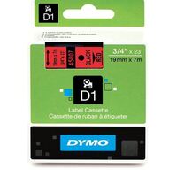 DYMO "D1" Feliratozógép szalag 19 mm x 7 m fekete-piros (GD45807)