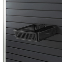 Cratebox „Tray“ / Warenschütte / Box für Lamellenwandsystem / Körbchen aus Kunststoff | schwarz