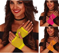 Guantes Malla en varios colores Neón de 11 cm Amarillo