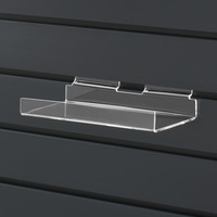 FlexiSlot® Tray "Tulipa" / Acrylic Shelf for Slatwall System | 200 mm 100 mm