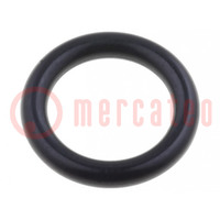 O-ring gasket; NBR rubber; Thk: 2mm; Øint: 9mm; M12; black