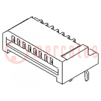 Connector: FFC/FPC; angled 90°; PIN: 9; Non-ZIF,top contacts; THT
