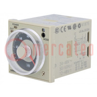 Timer; 0,05s÷300h; DPDT; 250VAC/5A; Usup: 24÷48VAC; 12÷48VDC; IP40