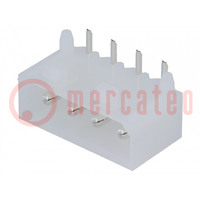 Socket; wire-board; male; PIN: 4; THT; 6A; 250VDC; 5.08mm; angled 90°