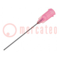 Needle: steel; 1.5"; Size: 20; straight; 0.6mm; Mounting: Luer Lock