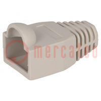 RJ45 plug boot; 6.5mm; grey