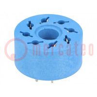 Socket; PIN: 8; 10A; 250VAC; PCB; for PCB; -40÷70°C; octal; 60.12