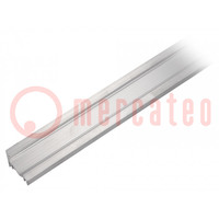 Perfil para módulos LED; natural; L: 1m; CORNER10; aluminio