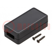 Boîtier: pour USB; X: 25mm; Y: 50mm; Z: 15,5mm; ABS; noir