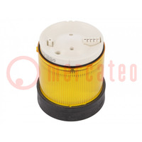 Segnalatore: luminoso; lampadina BA15D; giallo; 24÷48VDC; 24VAC