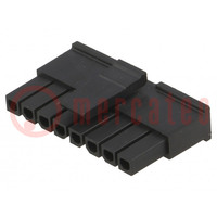 Plug; wire-board; female; Micro-Fit 3.0; 3mm; PIN: 8; w/o contacts