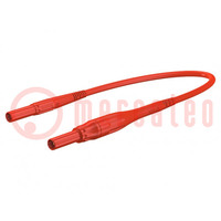 Connection cable; 8A; banana plug 4mm,both sides; Urated: 1kV
