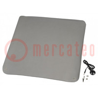 Bench mat; ESD; L: 0.6m; W: 0.6m; Thk: 2mm; grey (bright)