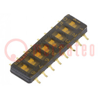 Commutatore: DIP-SWITCH; OFF-ON; 0,1A/50VDC; Pos: 2; -40÷105°C; SMD
