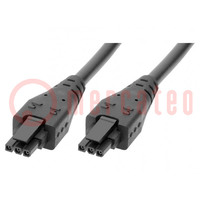 Cable; Micro-Fit 3.0; female; PIN: 2; Len: 2m; 8.5A; Insulation: PVC