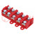 Terminal block; screw terminal; 1.5÷4mm2; 380V; ways: 5; red