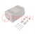 Enclosure: for power supplies; X: 65mm; Y: 132mm; Z: 78mm; ABS; grey