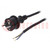 Cable; 3x1mm2; CEE 7/7 (E/F) plug,wires,SCHUKO plug; rubber; 3m