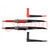 Mérőkábelek; Imax: 10A; Hossz: 1m; szigetelt; fekete,piros