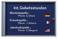 Anwendungsbeispiel: Schaukasten -Infomedia SK- 500 x 340 mm (Rillengummitafel auf Anfrage erhältlich)