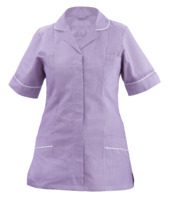 Lilac Striped Classic Ladies Healthcare Tunic - Size 8
