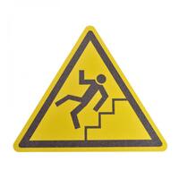 Antirutschbelag Bodenmarkierung AR 2, Dreiecke, Warnzeichen, SL 60 cm,Symbol: Vorsicht, Treppe