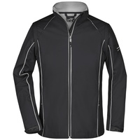 James & Nicholson Damen Zip-Off Softshell Jacke JN1121 Gr. L black/silver