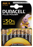 Duracell AAA Plus Power batterijen (8 stuks)