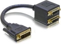 DeLOCK Adapter DVI29 male to 2x DVI29 female kabel DVI 0,2 m 2 x DVI Czarny