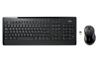 Fujitsu LX901 Tastatur Maus enthalten RF Wireless AZERTY Schwarz