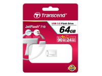 Transcend JetFlash 710S 64GB USB flash meghajtó USB A típus 3.2 Gen 1 (3.1 Gen 1) Ezüst