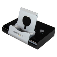 StarTech.com 3 Port USB 3.0 Hub für Laptops und Windows basierte Tablets mit Schnellladeport und Geräteständer - Schwarz