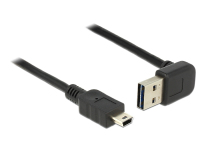 DeLOCK 1m, USB 2.0-A - USB 2.0 mini USB-kabel USB A Mini-USB B Zwart