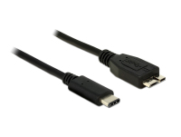DeLOCK 1m USB 3.1 USB Kabel USB 3.2 Gen 2 (3.1 Gen 2) USB C Micro-USB B Schwarz
