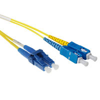ACT RL1815 Glasvezel kabel 15 m 2x LC 2x SC OS2 Blauw, Geel