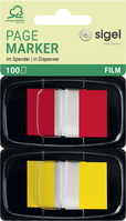 Sigel HN496 marcador de página Punto de libro flexible Rojo, Amarillo 100 pieza(s)