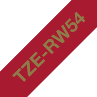Brother TZE-RW54 taśmy do etykietowania Złoty na czerwonym