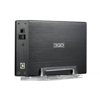 3GO HDD35BKIS caja para disco duro externo Caja de disco duro (HDD) Negro 3.5"