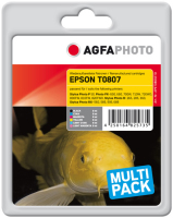 AgfaPhoto APET080SETD inktcartridge 6 stuk(s) Zwart, Cyaan, Lichtyaan, Lichtmagenta, Magenta, Geel