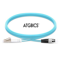 ATGBICS LC-FC OM4, Fibre Optic Cable, Multimode, Duplex, Aqua, 2m