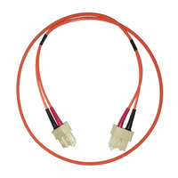 Videk 62.5/125 OM1 SC to SC Duplex Fibre Optic Patch Cable Orange 0.5Mtr
