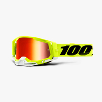 100% Racecraft 2 Goggle Wintersportbrille Gelb Unisex Rot Zylindrische (flache) Linse