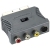 Bandridge BVP765 adaptador de cable de vídeo SCART (21-pin) 3 x RCA + S-Video Gris, Rojo, Blanco, Amarillo