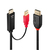 Lindy 41428 video átalakító kábel 5 M DisplayPort HDMI + USB Fekete, Vörös