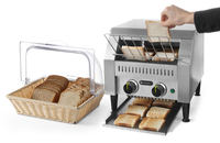 Hendi Durchlauf-Toaster doppelt Rot Edelstahl 230V 2240W Zwei Reihen
