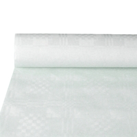 Papiertischtuch mit Damastprägung 10 m x 1 m weiss von PAPSTAR Papiertischtuch
