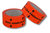 PVC Packband, Corona Abstandband, "Bitte mind. 1,5m Abstand halten!" orange, 33my, 50mm breit, 66m